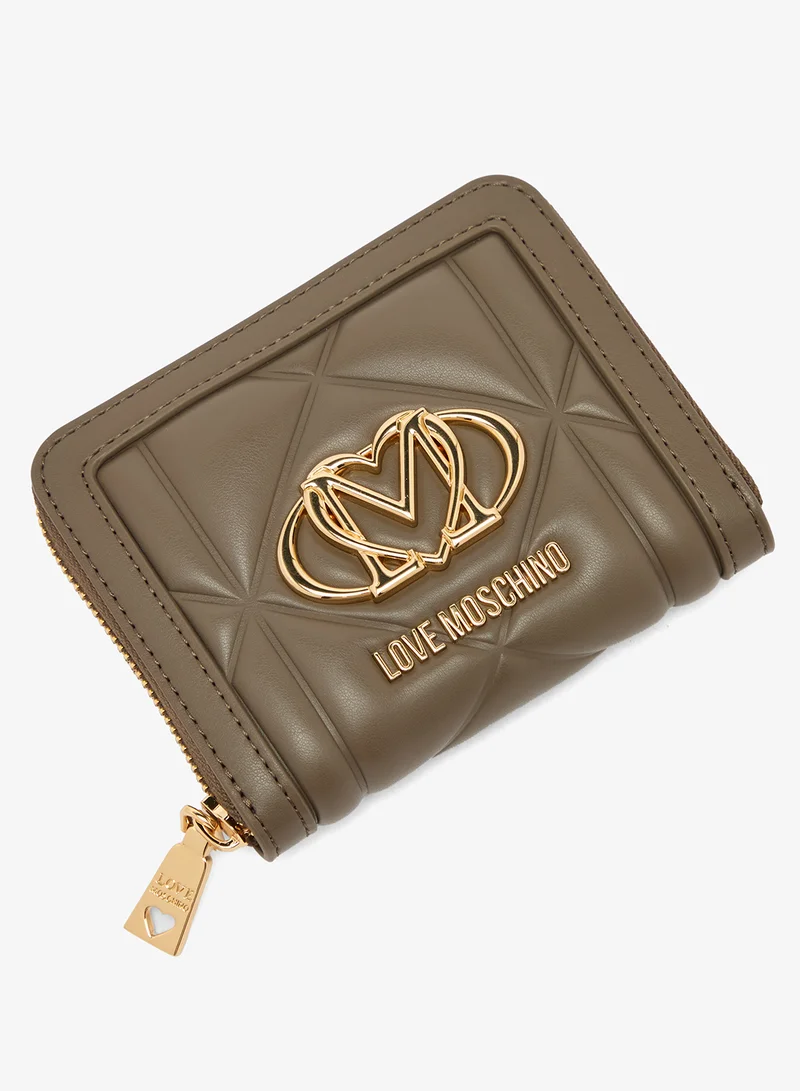 لوف موسكينو محفظة كيو بي يو بنقش بارز